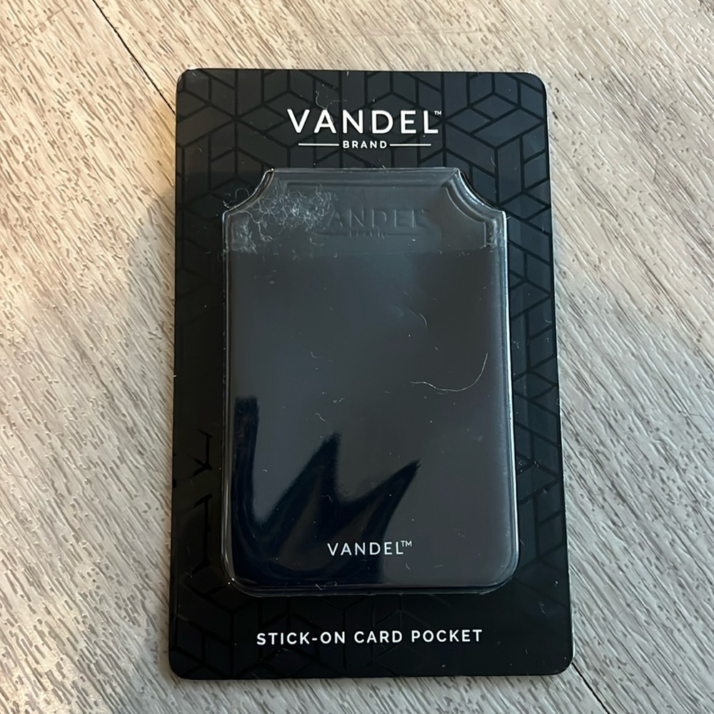 Vandel black stick-on card pocket